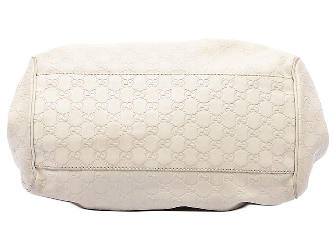 Borsa Satchel Gucci Guccissima Sukey Bianca Bianco - vista 3