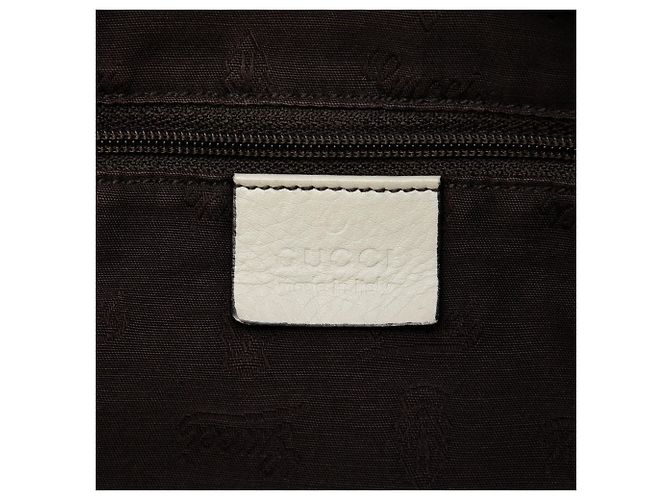 Borsa Satchel Gucci Guccissima Sukey Bianca Bianco - vista 5