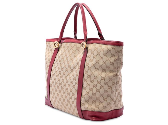 Borsa Tote Gucci GG Canvas Twins Beige - vista 2