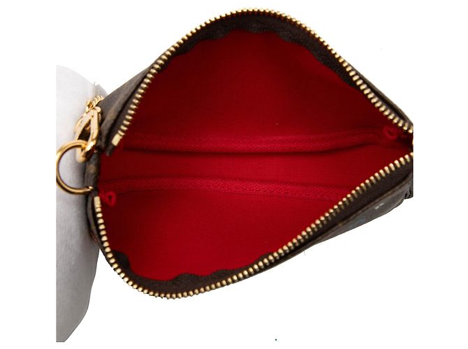 Borsa a tracolla Louis Vuitton Monogram Vivienne Christmas Mini Pochette Accessoires Marrone - vista 4