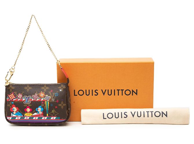 Borsa a tracolla Louis Vuitton Monogram Vivienne Christmas Mini Pochette Accessoires Marrone - vista 7
