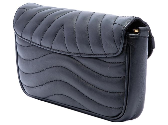 Borsa a tracolla Pochette Louis Vuitton New Wave con catena, Nera Nero - vista 2