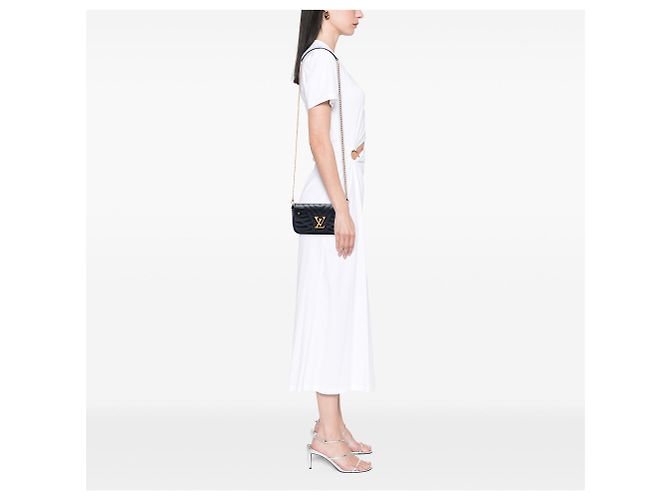 Borsa a tracolla Pochette Louis Vuitton New Wave con catena, Nera Nero - vista 6