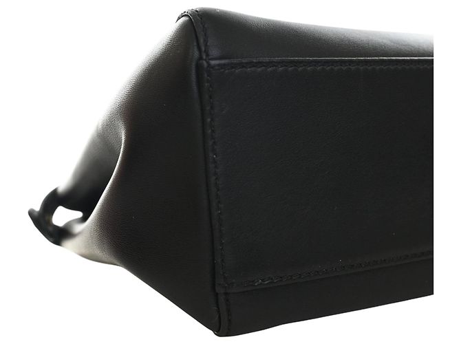 Borsa Mini Peekaboo Iconic in pelle nera Fendi Nero - vista 10