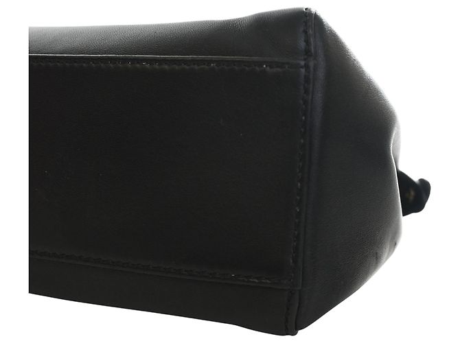 Borsa Mini Peekaboo Iconic in pelle nera Fendi Nero - vista 11
