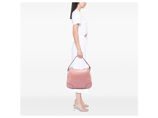 Borsa a tracolla Gucci Bree Large Microguccissima Rosa - vista 6