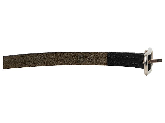 Bracciale Hapi I Triple Wrap in Swift nero placcato palladio Hermès - vista 5