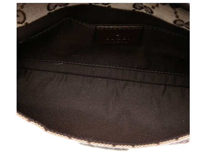 Borsa a tracolla Gucci GG Canvas Web beige - vista 6