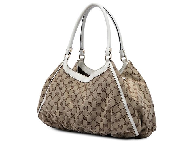 Borsa a tracolla Gucci GG Canvas Abbey D Ring Beige - vista 2