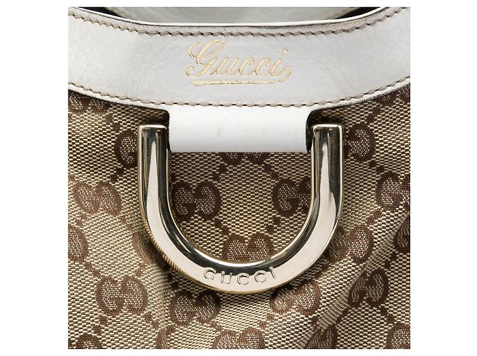 Borsa a tracolla Gucci GG Canvas Abbey D Ring Beige - vista 5