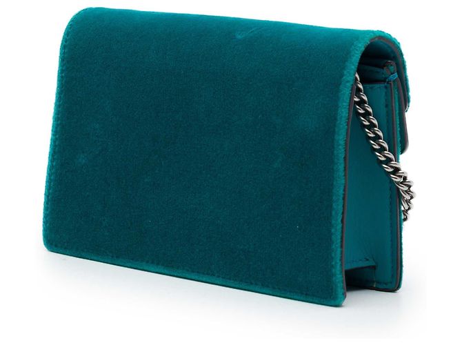 Borsa a tracolla Mini Dionysus in velluto blu Gucci - vista 2