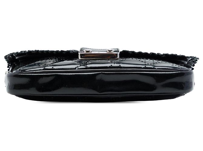 Autre Marque Borsa a tracolla Dior New Lock Ruffle in vernice perforata Cannage nera Nero - vista 3