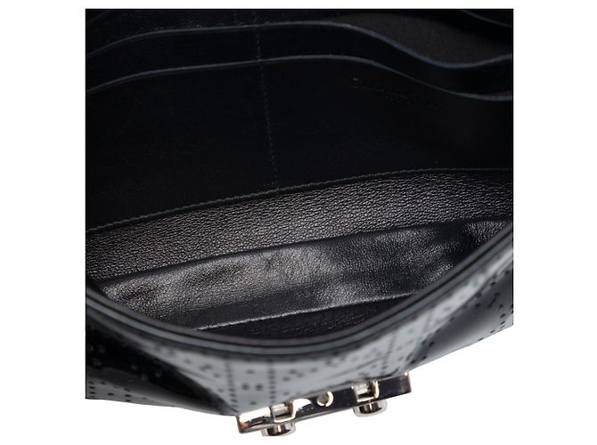 Autre Marque Borsa a tracolla Dior New Lock Ruffle in vernice perforata Cannage nera Nero - vista 4
