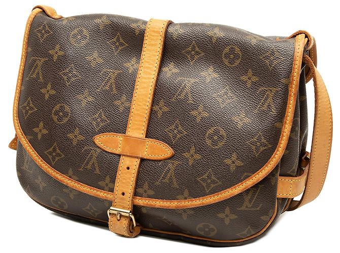 Borsa a tracolla Louis Vuitton Monogram Saumur 30 Marrone - vista 2