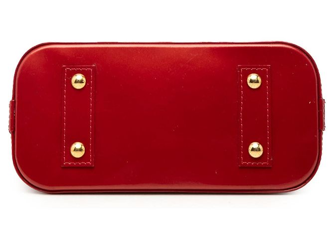 Borsa Satchel Alma BB Louis Vuitton Monogram Vernis Rossa Rosso - vista 3