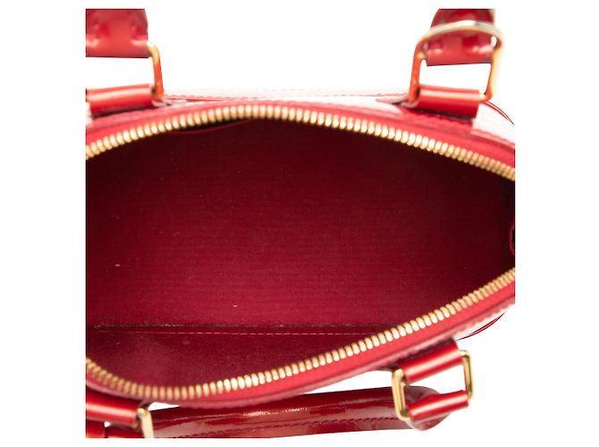 Borsa Satchel Alma BB Louis Vuitton Monogram Vernis Rossa Rosso - vista 4