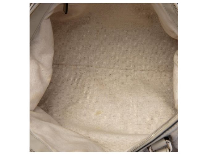 Borsa Satchel Gucci Guccissima Sukey Bianca Bianco - vista 4