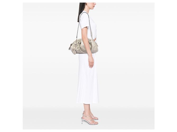 Borsa Satchel Gucci Guccissima Sukey Bianca Bianco - vista 6