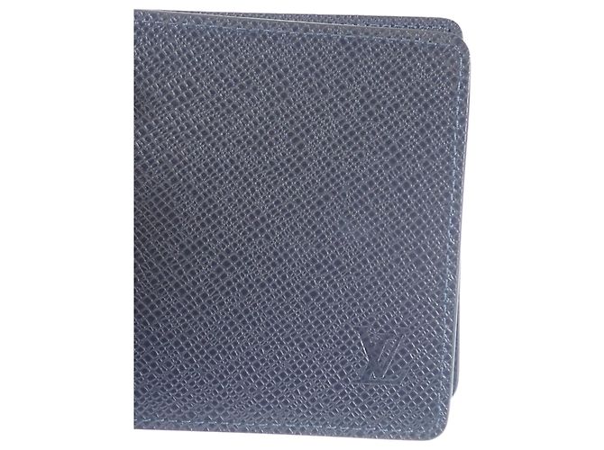 Blue Louis Vuitton Taiga Multiple Wallet Small Wallets - view 4