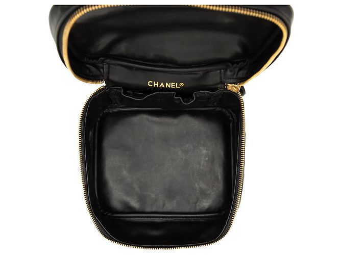 Black Chanel CC gesteppte Lammleder Vanity Bag Schwarz - Ansicht 4