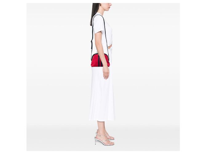 Borsa a tracolla Gucci Small Suede Web Ophidia Dome rossa Rosso - vista 5