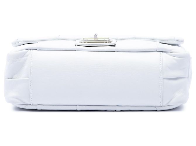 Borsa a tracolla Chanel Jumbo Lambskin Patchwork Reissue 2.55 Igloo Flap Bianca Bianco - vista 3
