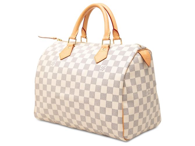 Borsa Boston Louis Vuitton Damier Azur Speedy 30 Bianca Bianco - vista 2