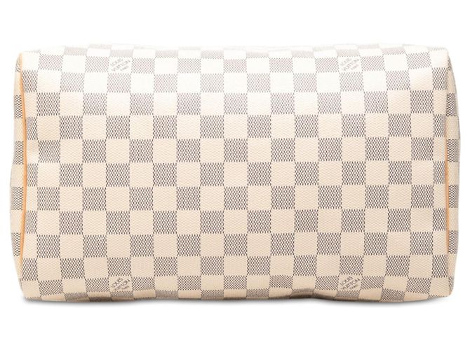 Borsa Boston Louis Vuitton Damier Azur Speedy 30 Bianca Bianco - vista 3