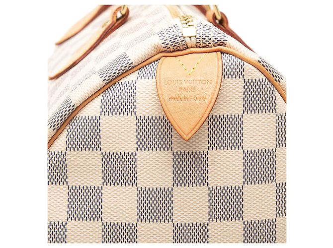 Borsa Boston Louis Vuitton Damier Azur Speedy 30 Bianca Bianco - vista 5