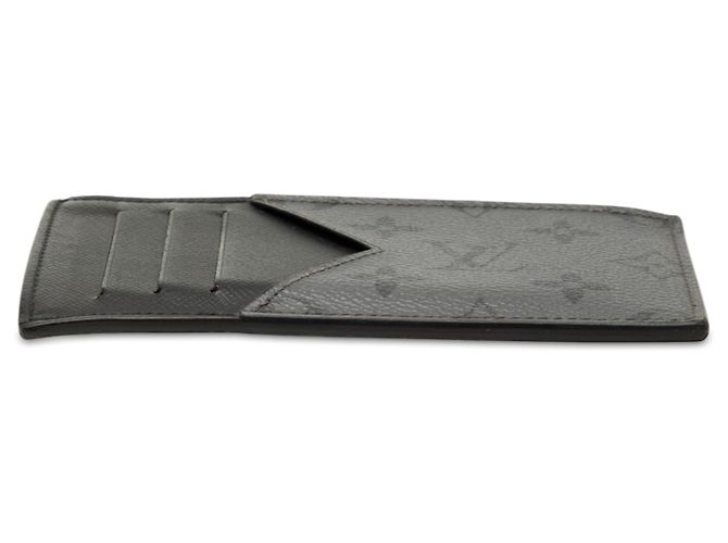 Portacarte e porta monete Louis Vuitton Monogram Eclipse Reverse Taigarama Nero - vista 3