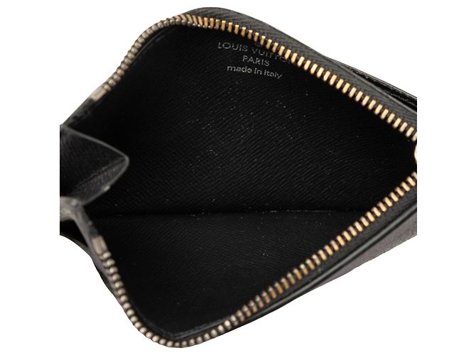 Portacarte e porta monete Louis Vuitton Monogram Eclipse Reverse Taigarama Nero - vista 4