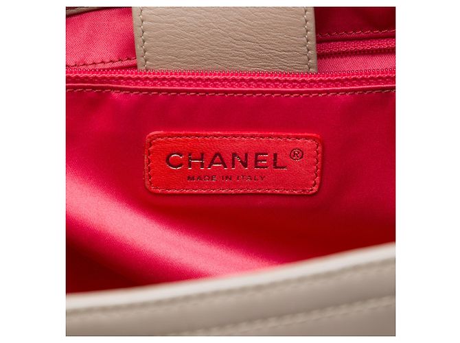 Borsa Tote Chanel CC Patent Lipstick Ligne Marrone - vista 5