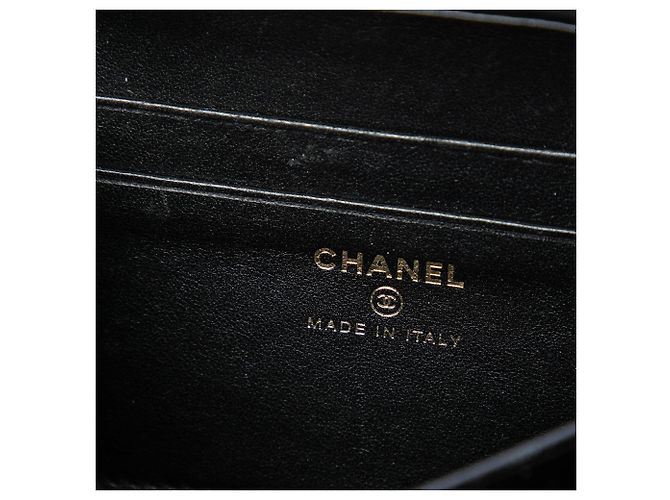 Clutch Vanity Chanel Caviar CC Filigree Nera con Catena e Tracolla Crossbody Nero - vista 5