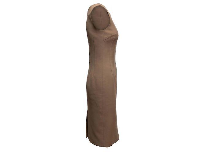 Vestido vaina sin mangas Dolce & Gabbana Tan Talla IT 42 - vista 2