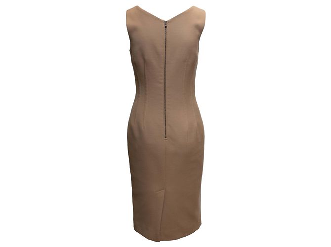 Vestido vaina sin mangas Dolce & Gabbana Tan Talla IT 42 - vista 3