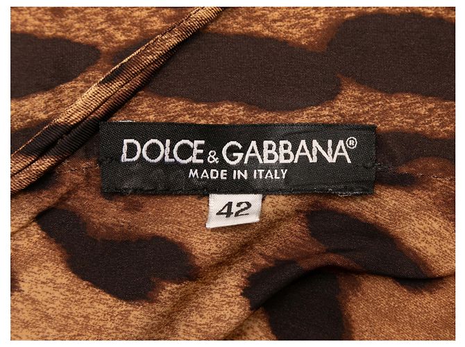 Vestido vaina sin mangas Dolce & Gabbana Tan Talla IT 42 - vista 4