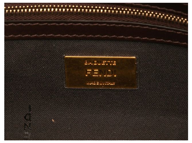 Fendi Baguette Tasche aus Shearling und Vitello in Leopard-Print, Braun & Multicolor - Ansicht 7