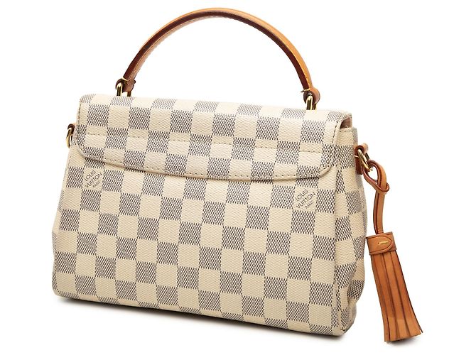 Borsa Satchel Louis Vuitton Damier Azur Croisette Bianca Bianco - vista 2