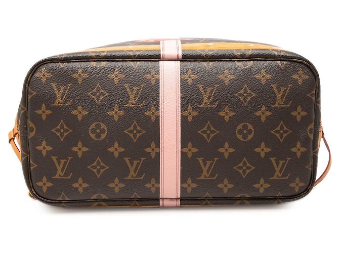 Borsa Tote Louis Vuitton Monogram Summer Trunks Neverfull MM Marrone - vista 3