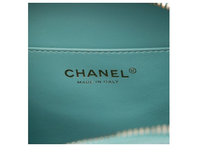Borsa Vanity Verticale Chanel Caviar CC Filigree blu - vista 5