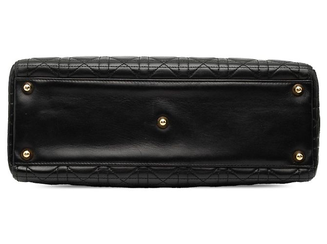 Autre Marque Borsa Lady Dior Large in pelle d'agnello Cannage nera Nero - vista 3