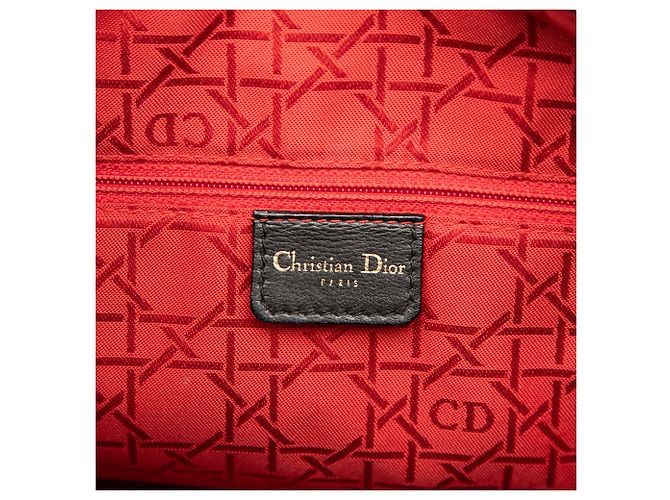 Autre Marque Borsa Lady Dior Large in pelle d'agnello Cannage nera Nero - vista 5