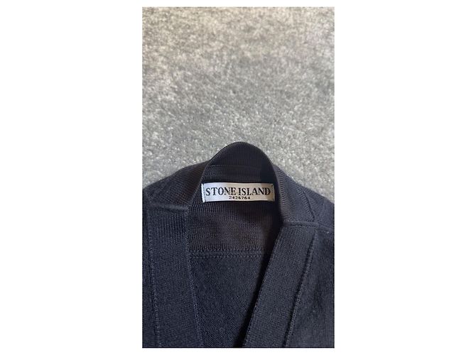 Stone Island Wollcardigan Marineblau - Ansicht 3