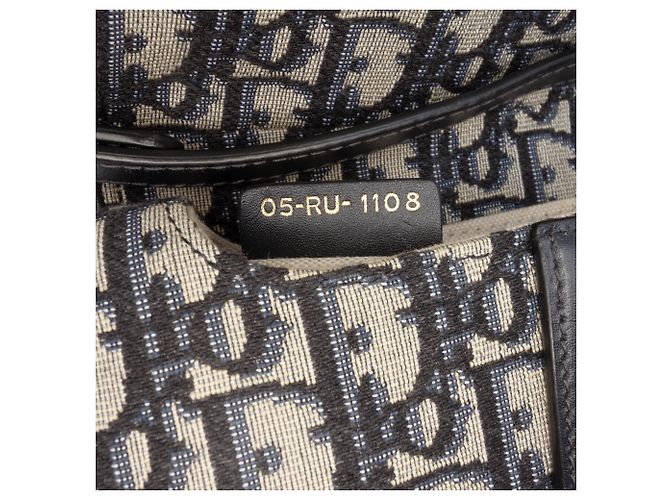 Autre Marque Dior Mini Saddle Bag aus blauer Oblique Canvas - Ansicht 6