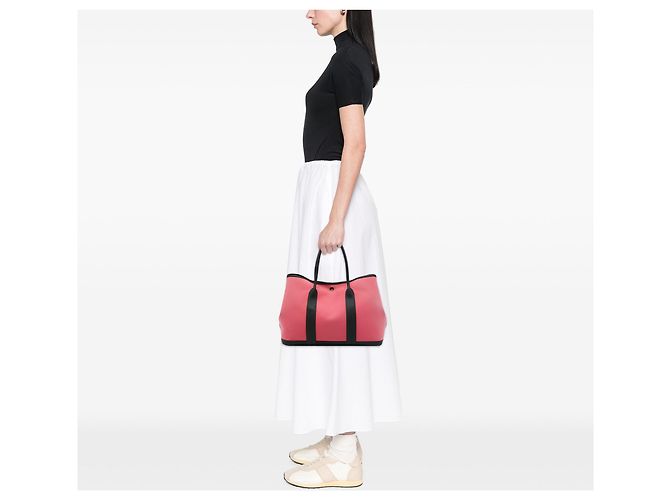 Borsa Tote Garden Party 36 Hermès in Toile e Negonda Nera Nero - vista 6