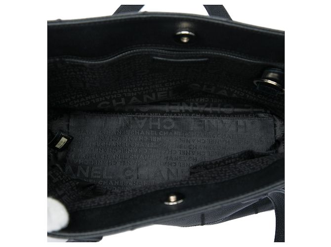 Tote Chanel Caviar Chocolate Bar Nera Nero - vista 4