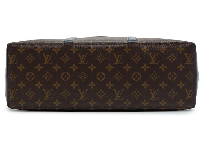 Borsa Louis Vuitton Monogram Macassar Weekend Tote GM Nera Nero - vista 3