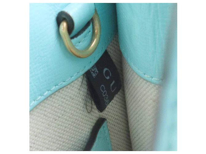 Borsa Satchel Gucci Mini GG Supreme Web Tiger Retro Interlocking G Blu - vista 7