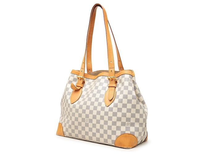 Borsa Tote Louis Vuitton Hampstead MM Damier Azur Bianca Bianco - vista 2