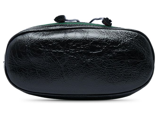 Borsa secchiello satchel Gucci Ophidia Small in camoscio nero con Web - vista 3
